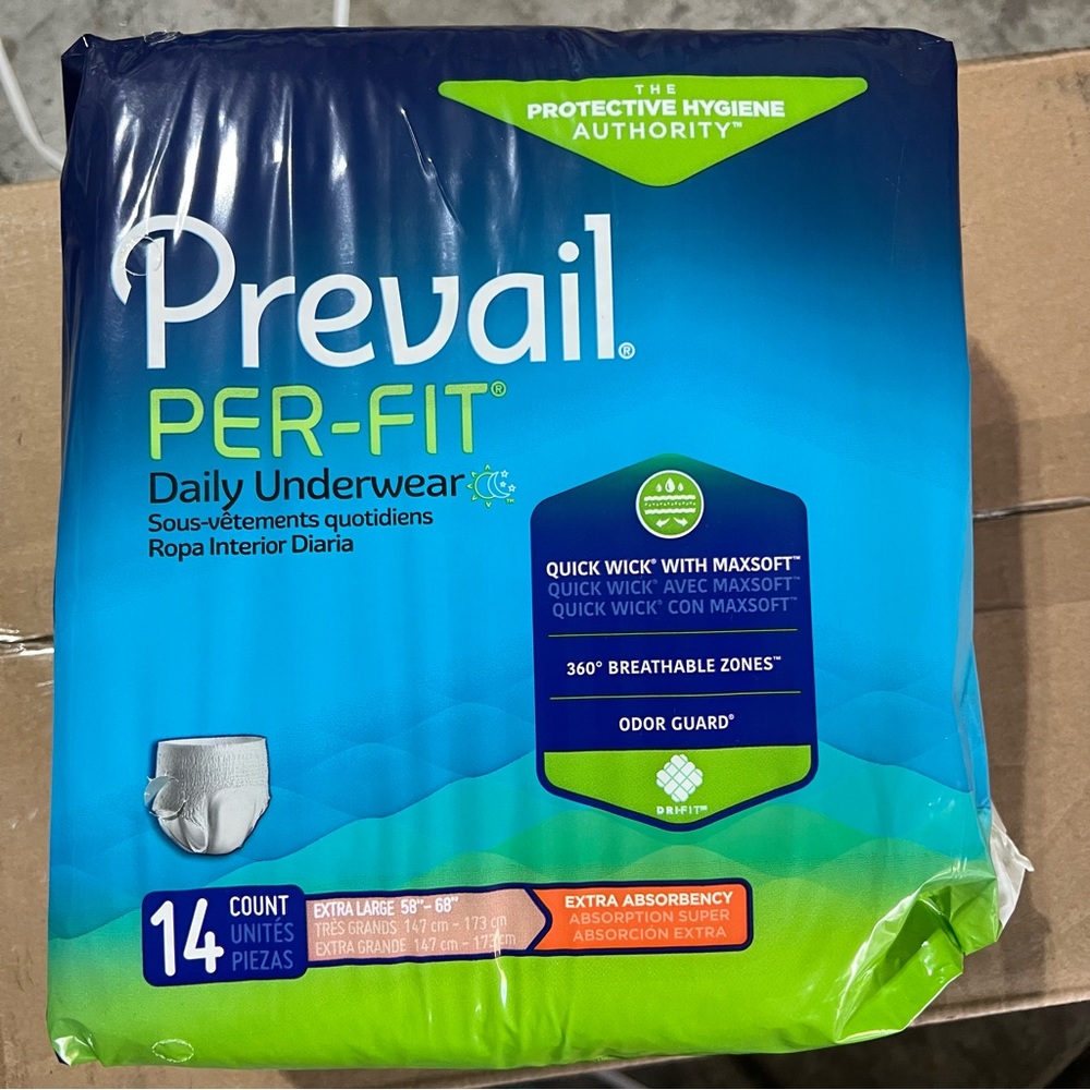 Prevail daily underwear pull-ups briefs size X-Large men or women